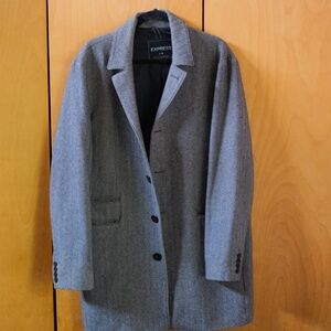 Express herringbone overcoat